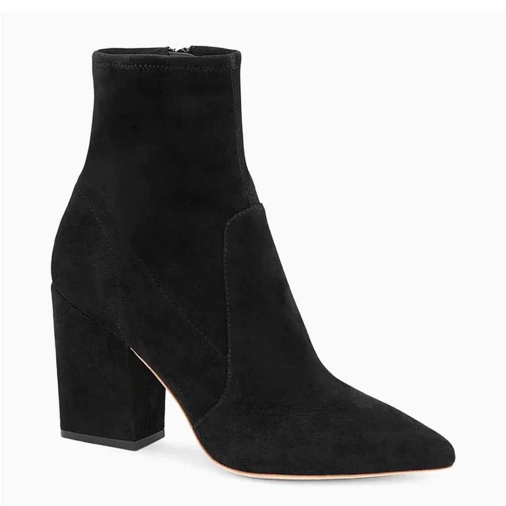 Loeffler Randall Isla Black Suede Slim Ankle Bootie - Picture 7 of 12